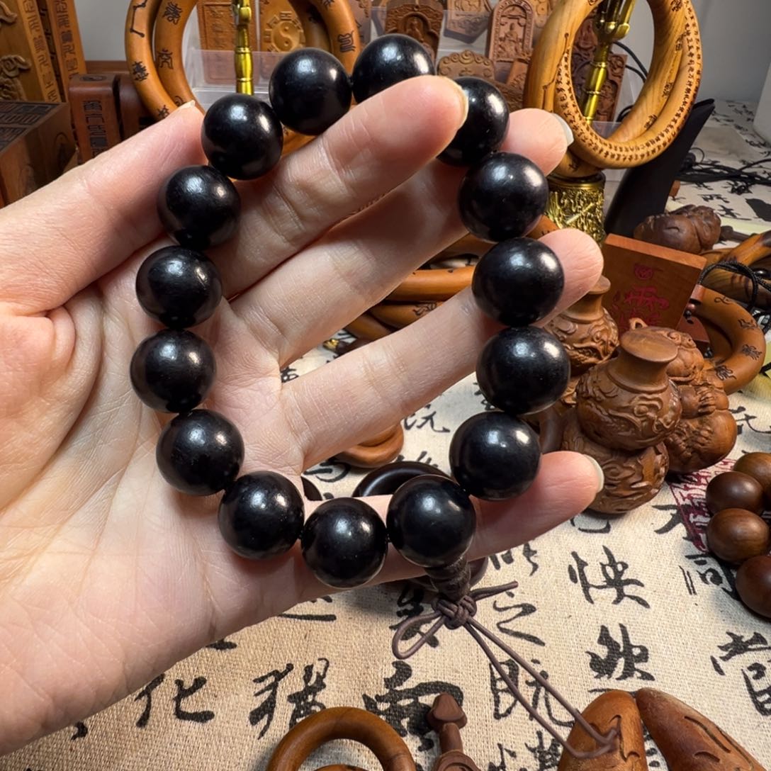 风车木（黑檀木）紫光檀木手串