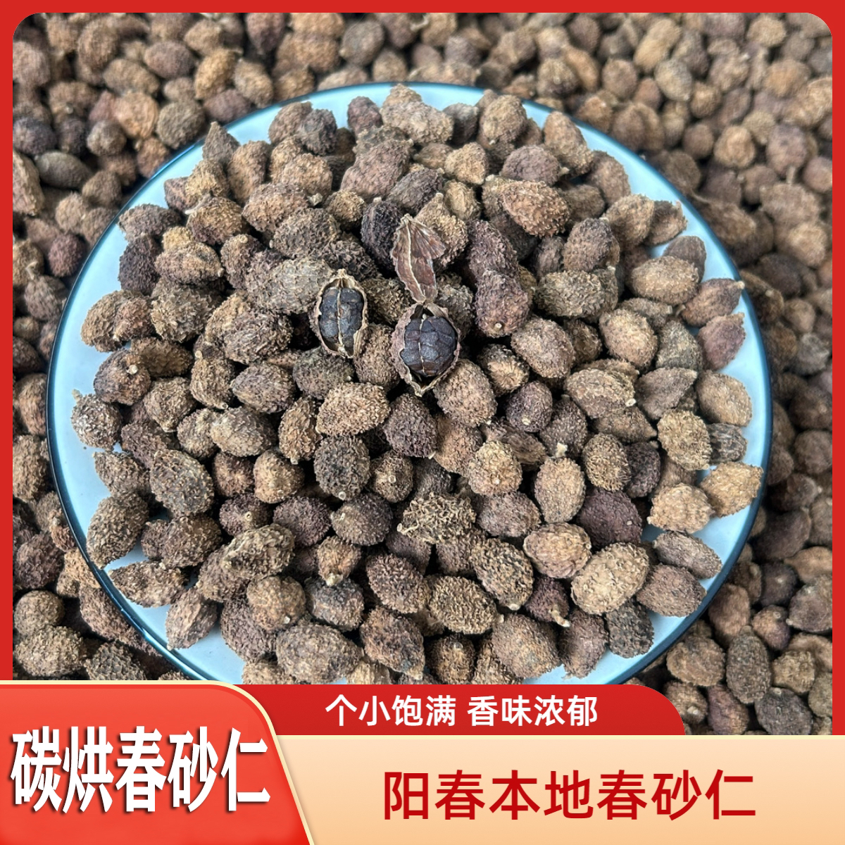 阳春春砂仁传统碳烘小野果个小味浓碳烘砂仁阳春产地直发