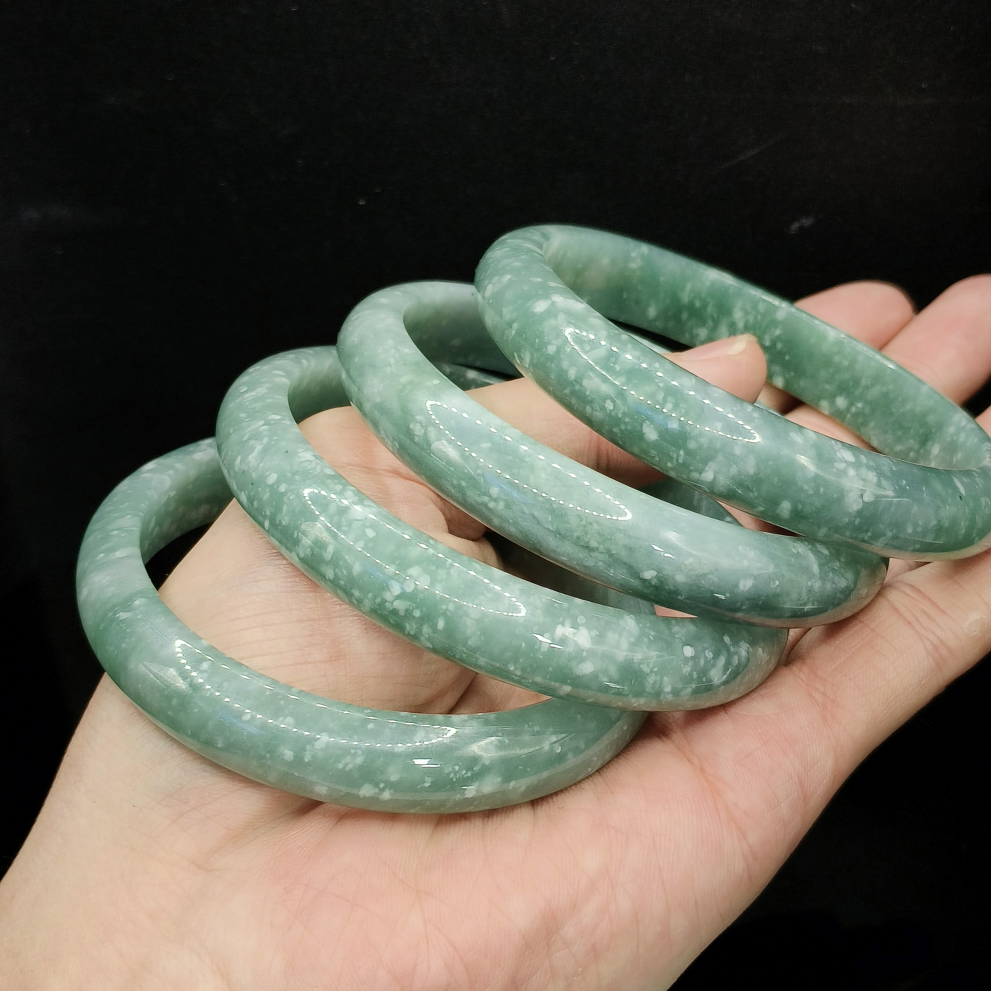 【李想精选】翡翠宽条手镯L18【多样性发其一】圈口52-66mm