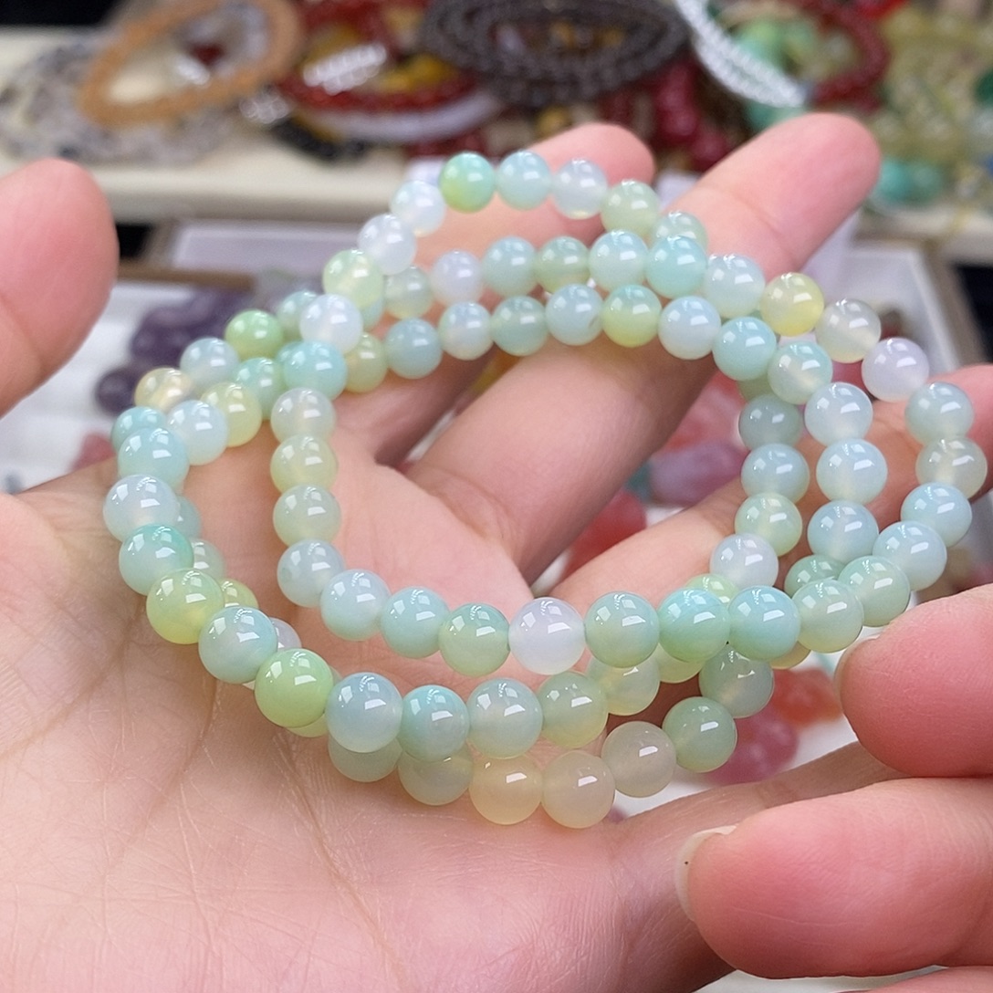 玛瑙未镶嵌手链手串多圈