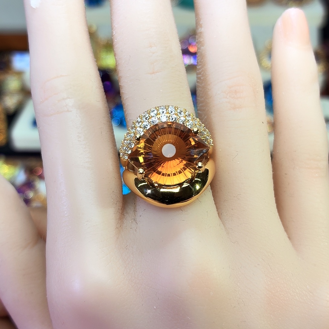 水晶银S925镶嵌戒指