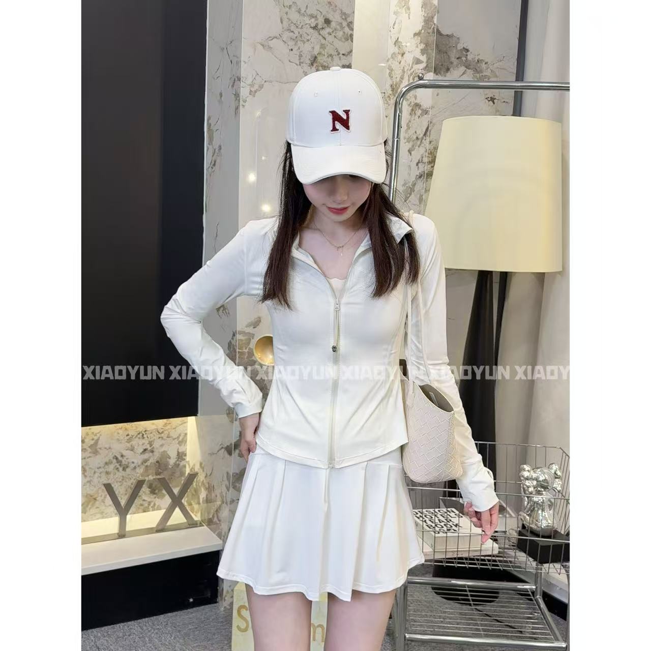 立领修身套装 小允姐姐2025新款时尚气质高级立领修身套装