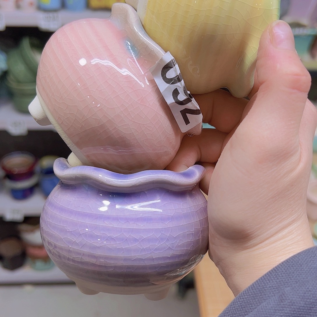 红陶陶瓷花盆当场满12包邮