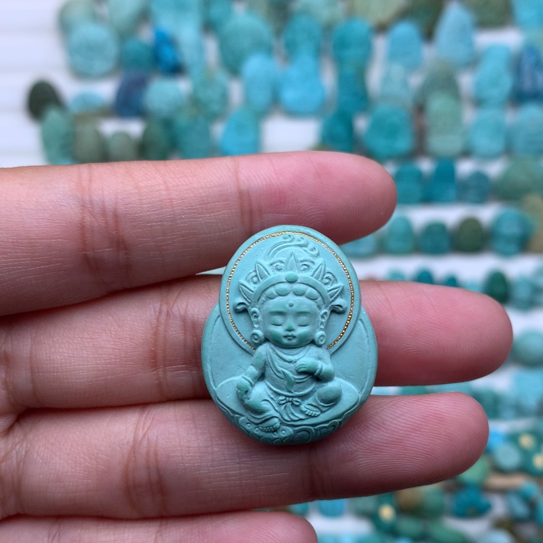 未镶嵌绿松石珠宝奇石