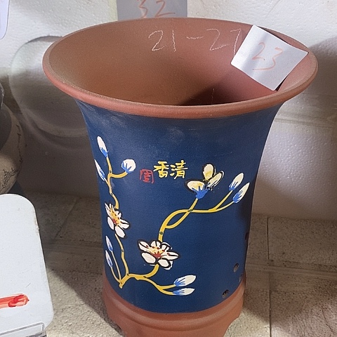 紫砂中国李新紫砂花盆，