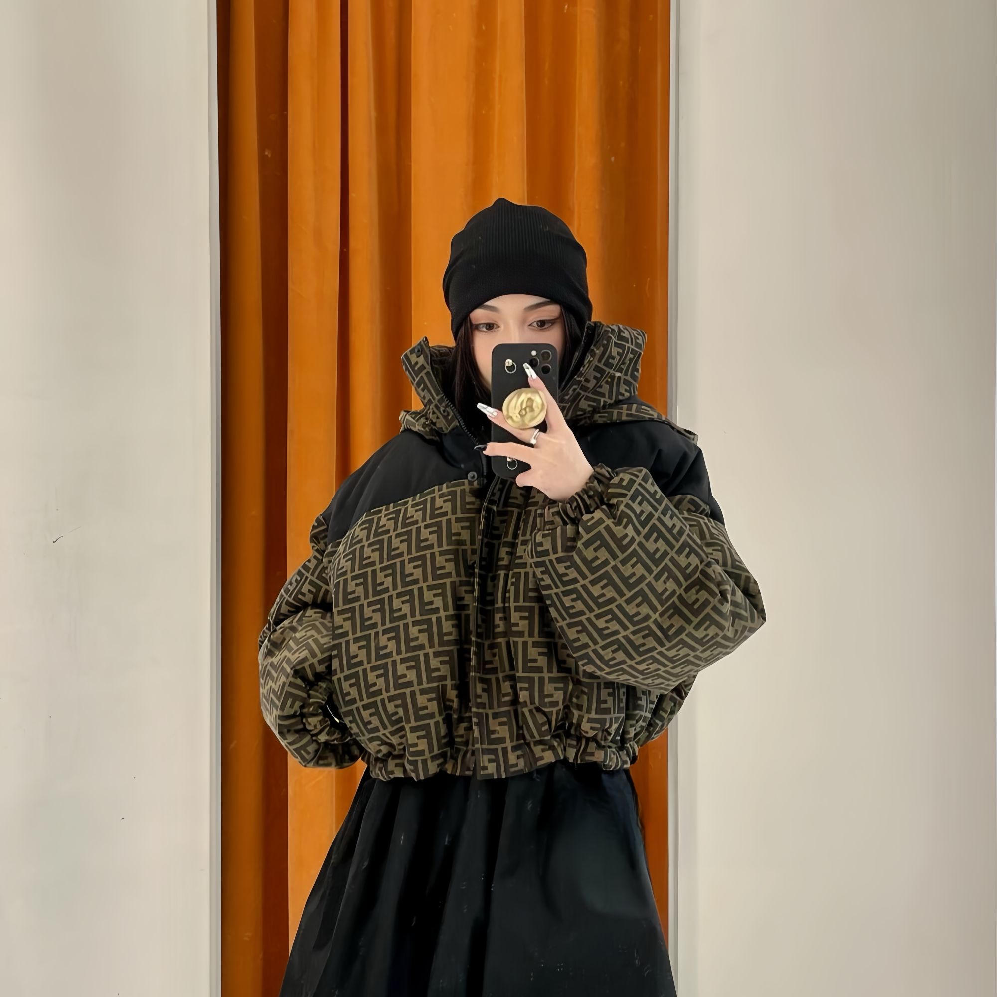99新 FENDI/芬迪 双双臻选/ss00038/芬迪羽绒服/S码