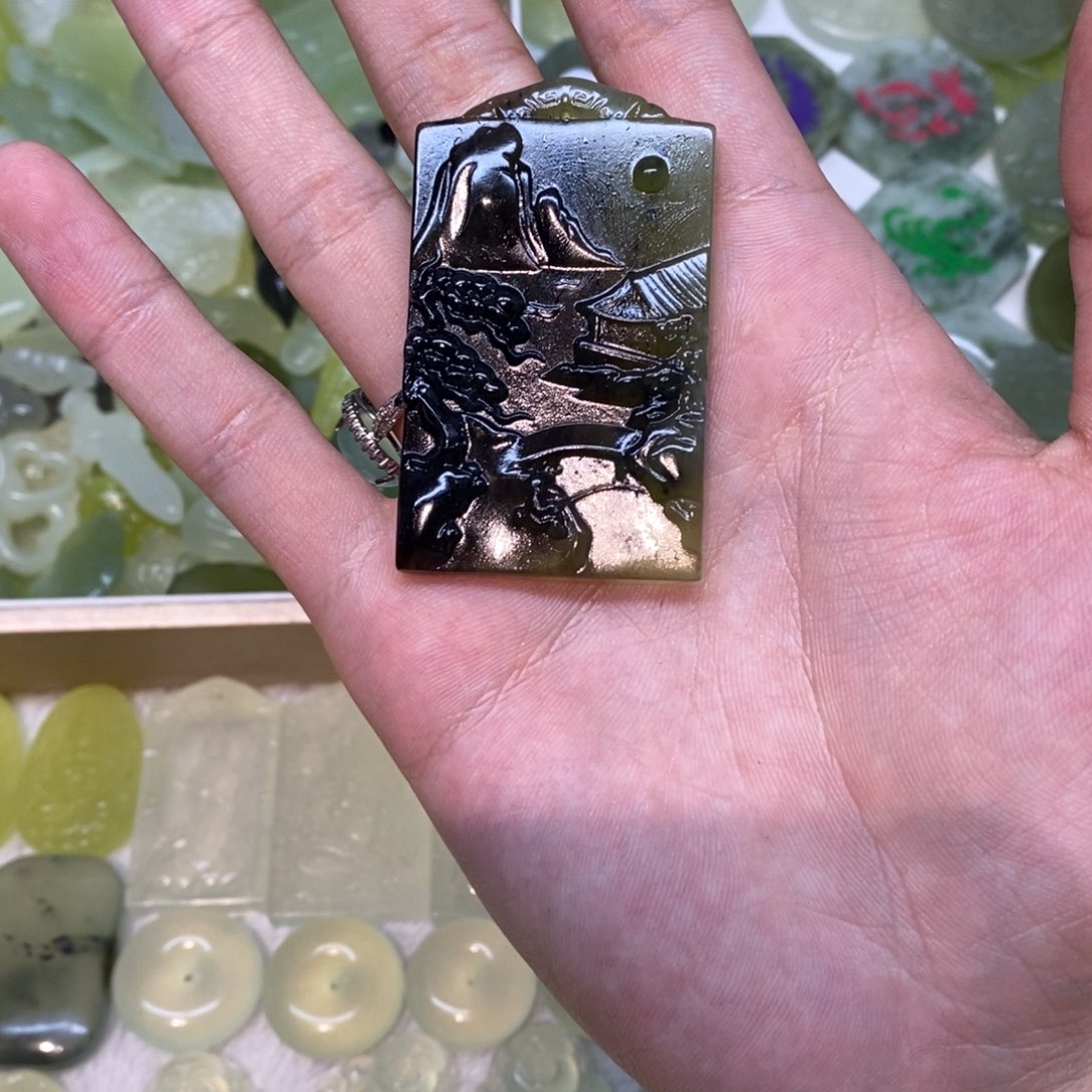 岫玉未镶嵌吊坠(不含链)两单包邮