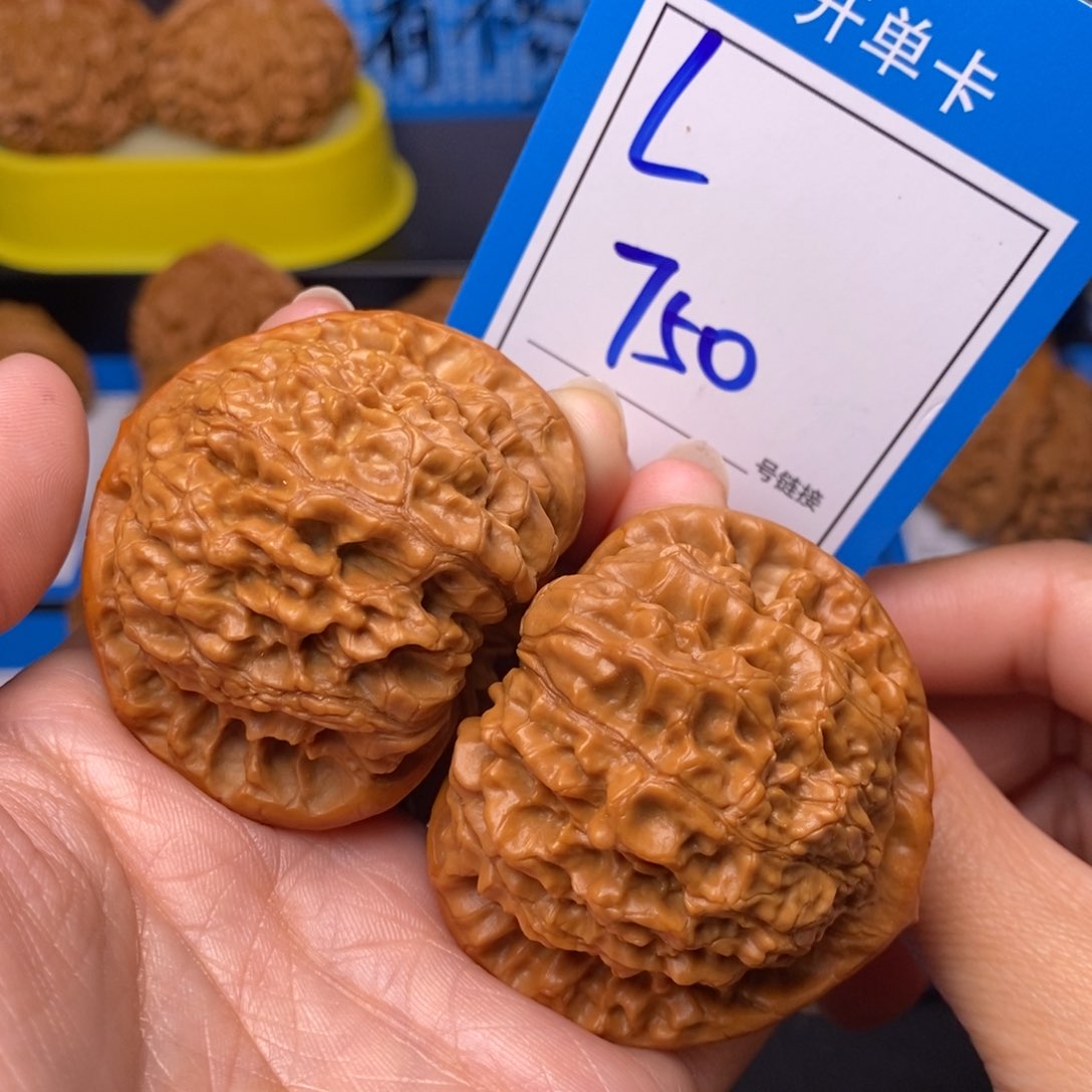 文玩核桃把件50官帽750