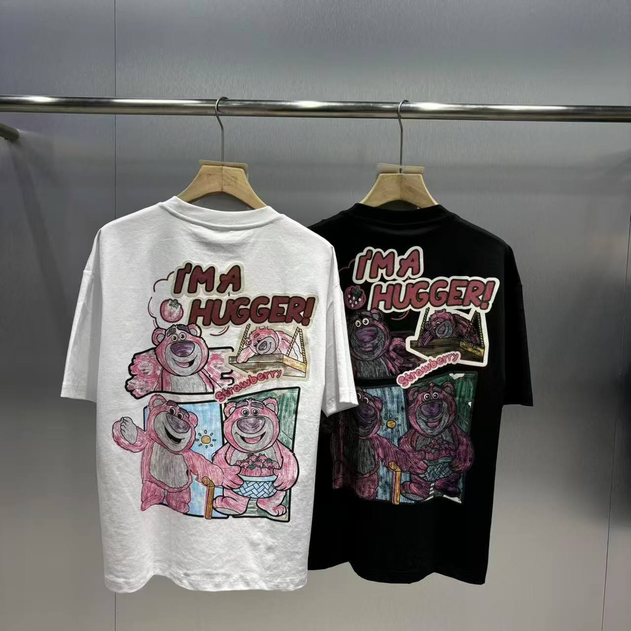 【草莓熊】男装潮流新款个性百搭休闲夏季短袖67965