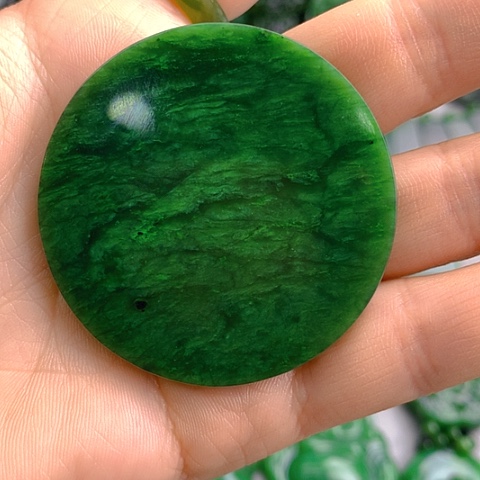 未镶嵌和田玉挂件明*?大圆牌