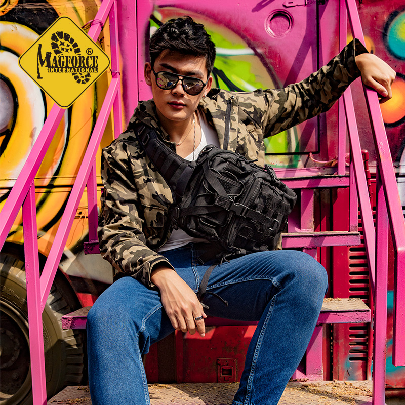 MAGFORCE麦格霍斯台马0423大号胸挂包时尚户外单肩背包时尚男胸包