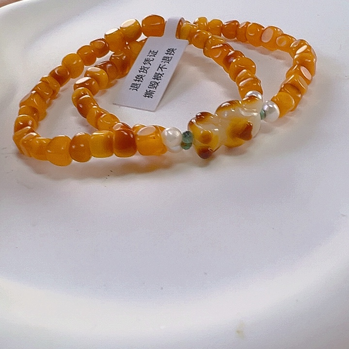 蜜蜡手链未镶嵌方糖