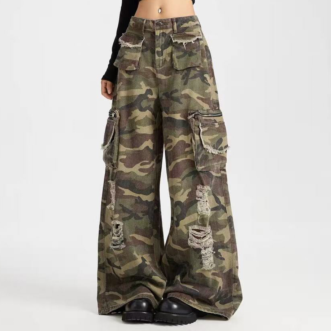 迷彩破洞裤（有瑕疵 听清楚再拍）