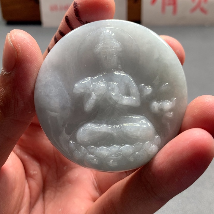 翡翠未镶嵌颈饰保真天然a货翡翠