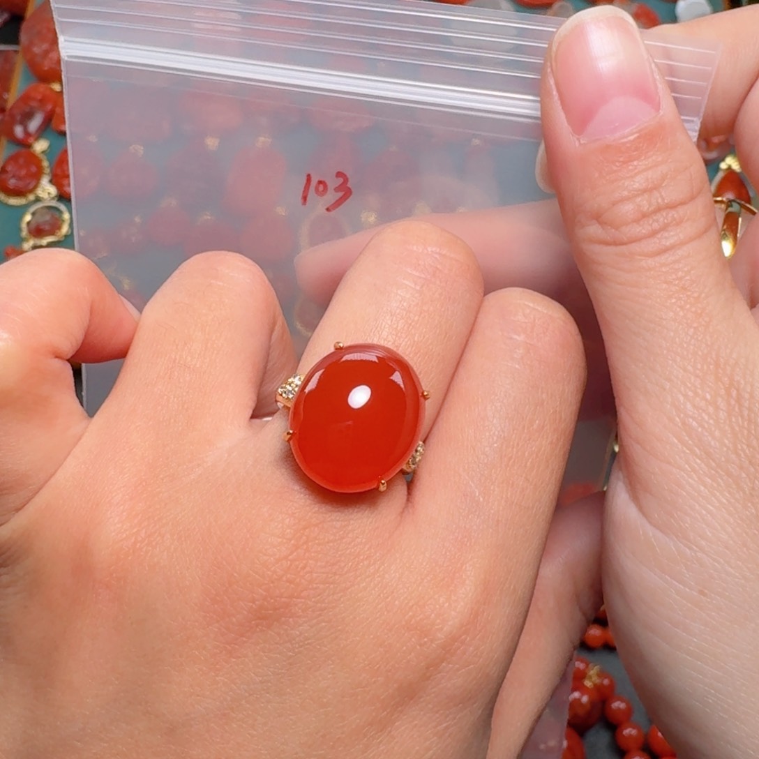 南红玛瑙南红银S925镶嵌