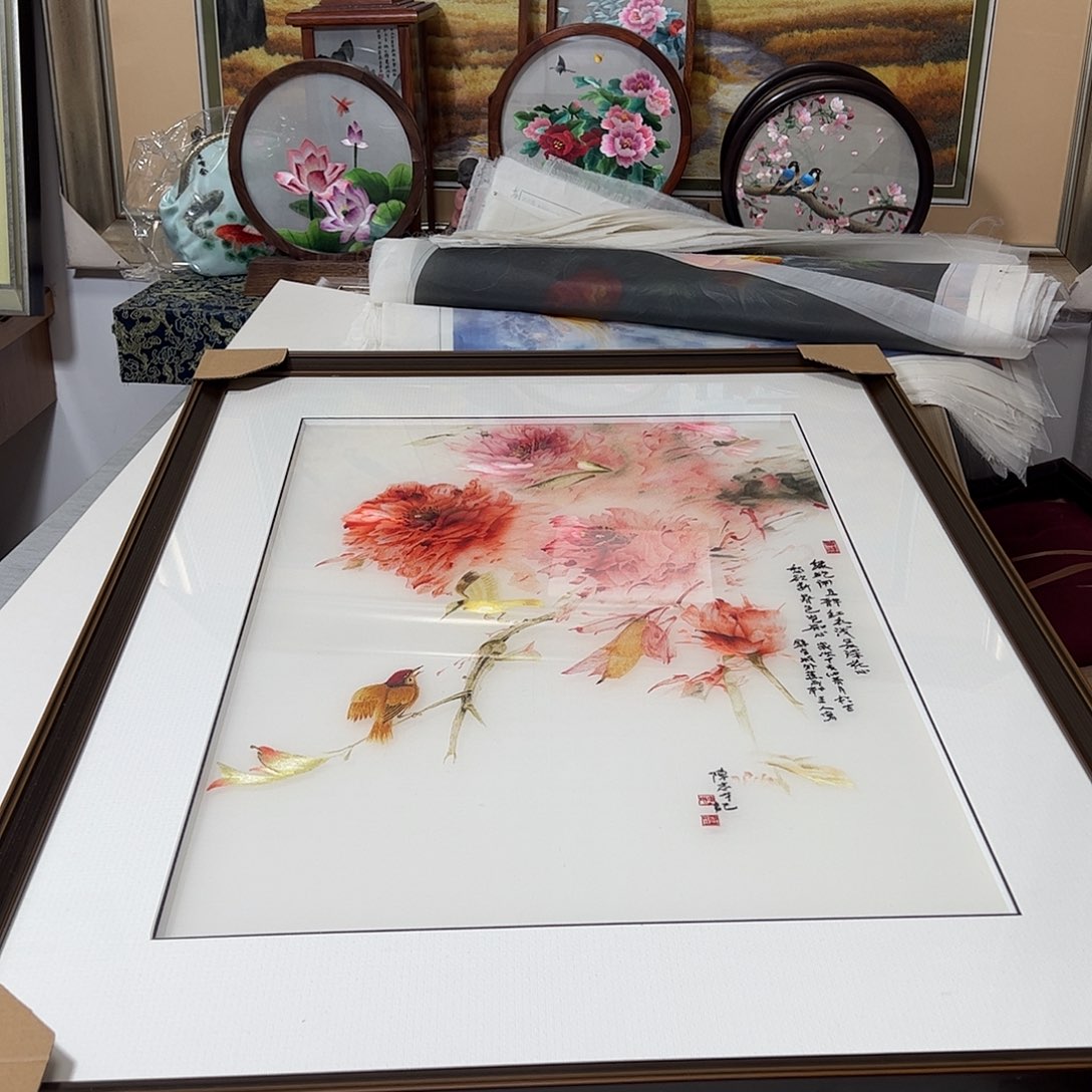 刺绣纯手工刺绣画