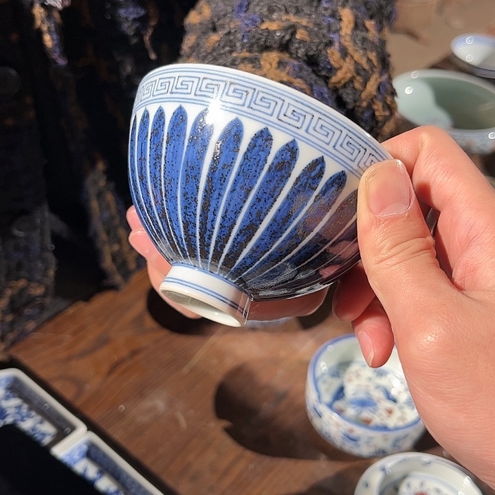 瓷片金*楽单菊瓣苏麻离青炸料微瑕