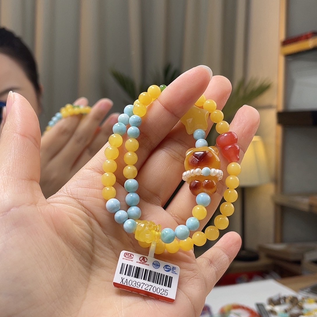 琥珀手链未镶嵌蜜蜡手串