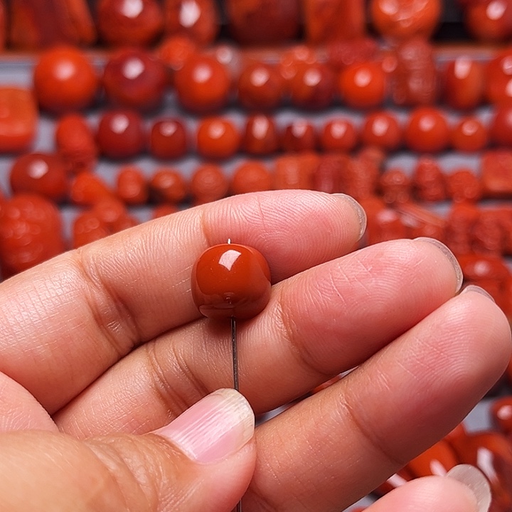 风***淡南红玛瑙未镶嵌配饰老型12mm