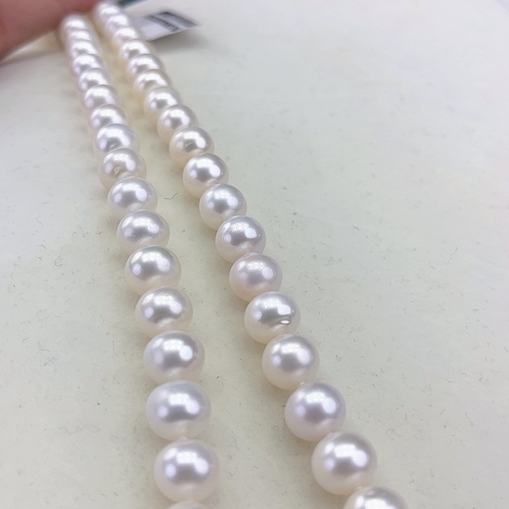 淡水珍珠颈饰银S925镶嵌9➕极光冷白