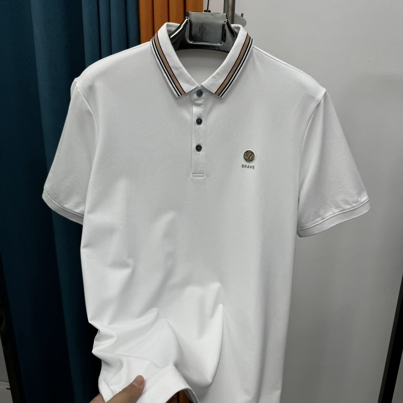 夏季男士净色翻领短袖POLO衫FD52166轻奢时尚