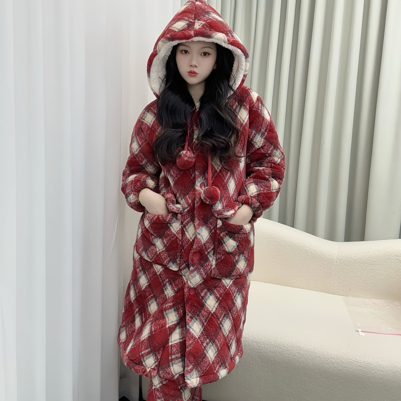 悦悦【四号链接】冬季休闲甜美睡衣少女家ins居服