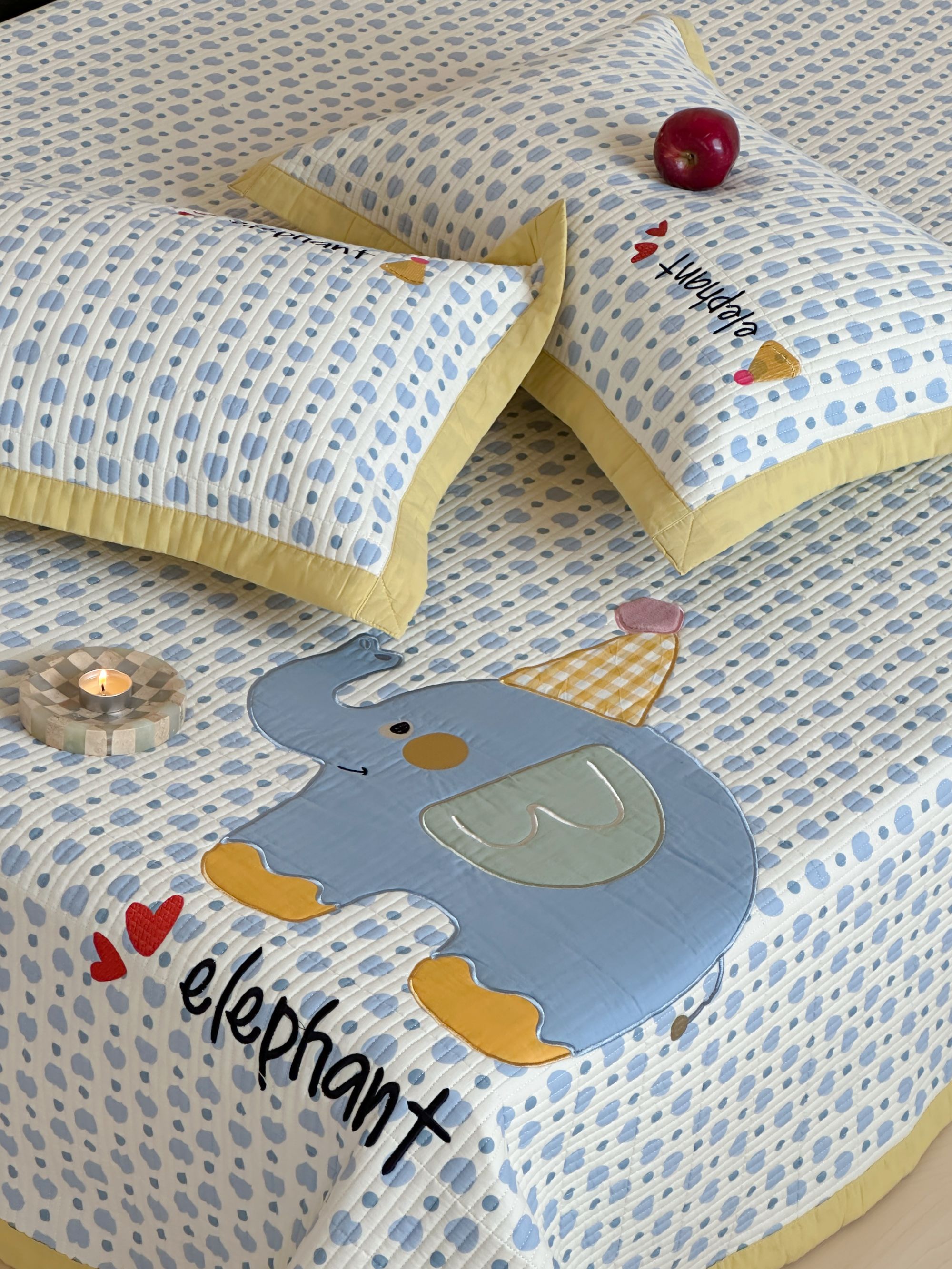 【AM】母婴级A类双面全棉双层纱家用宿舍双人床用床盖三件套