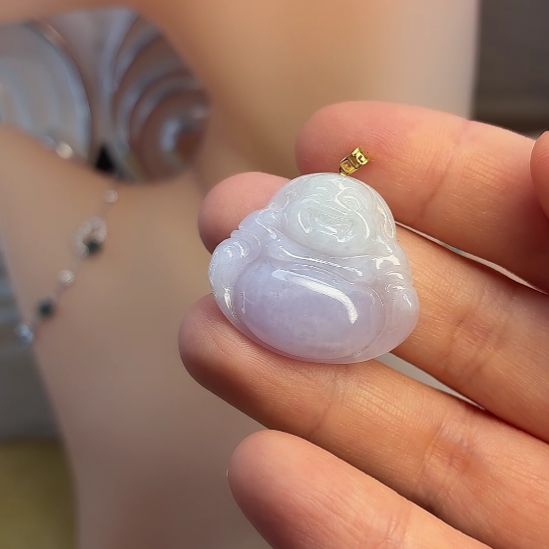 翡翠未镶嵌挂件佛公