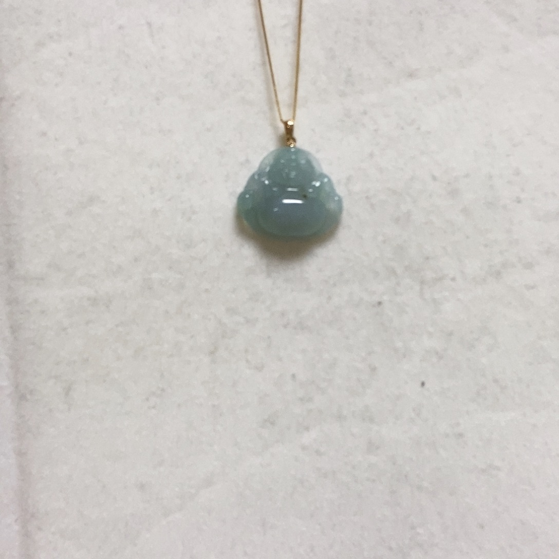翡翠颈饰18K金镶嵌佛