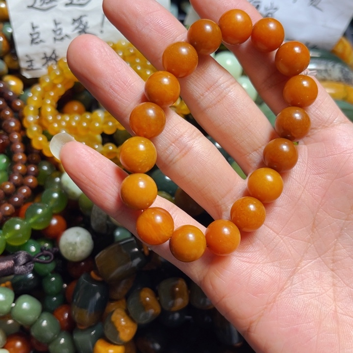 蛇纹石玉手链未镶嵌