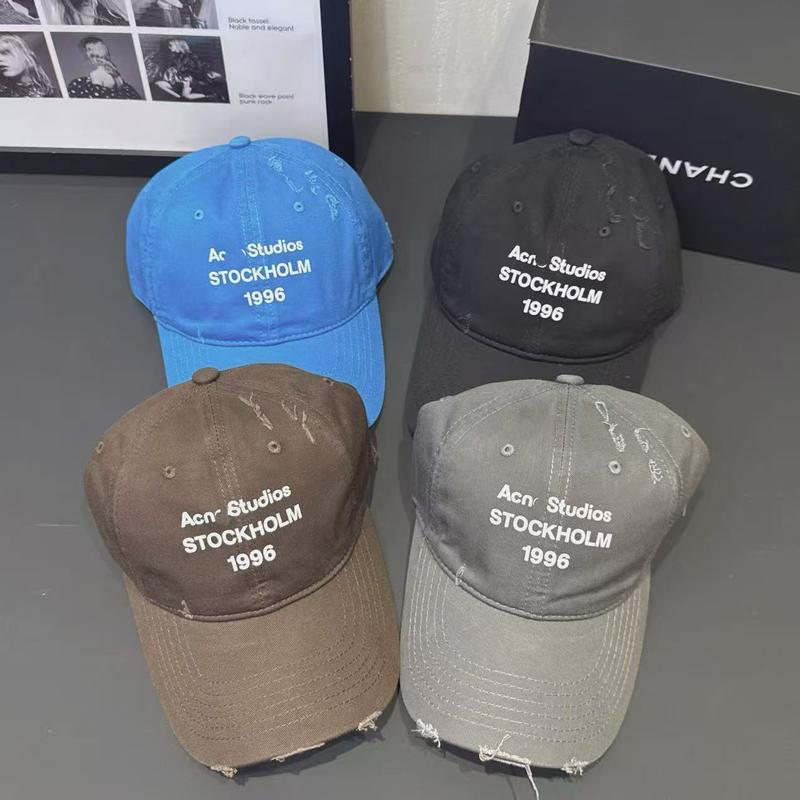 美式复古棒球帽破洞磨边休闲鸭舌帽防晒遮阳百搭太阳帽显脸小帽子