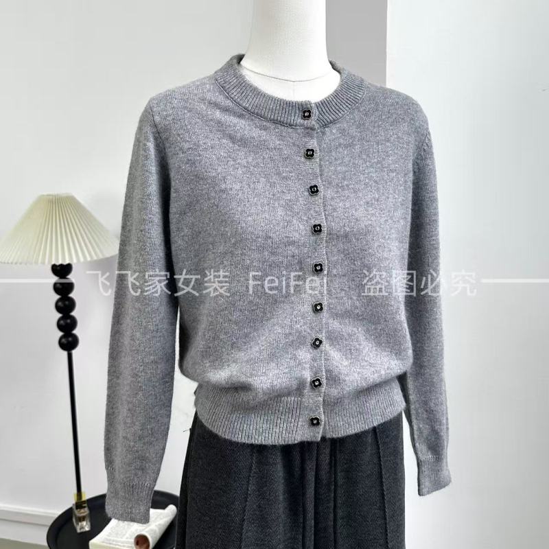 飞飞家~小花扣！！外单定制纱线 螺纹收口#针织毛衣女高级感女T110