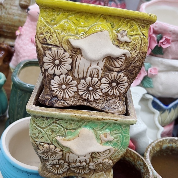 多肉绿植陶瓷花盆9.9包邮，有孔