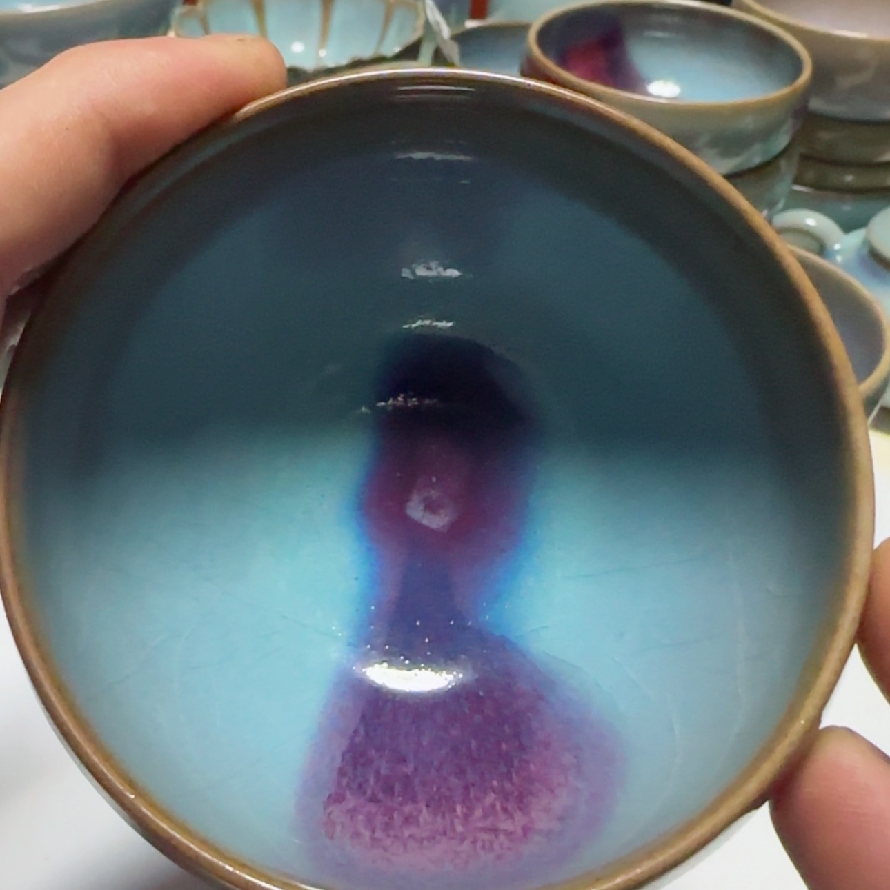 【闪购商品】摆件宋钧仿古鸡心碗