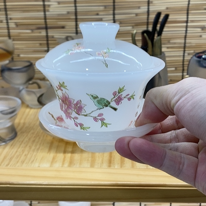 福利款喜上眉梢三才盖碗