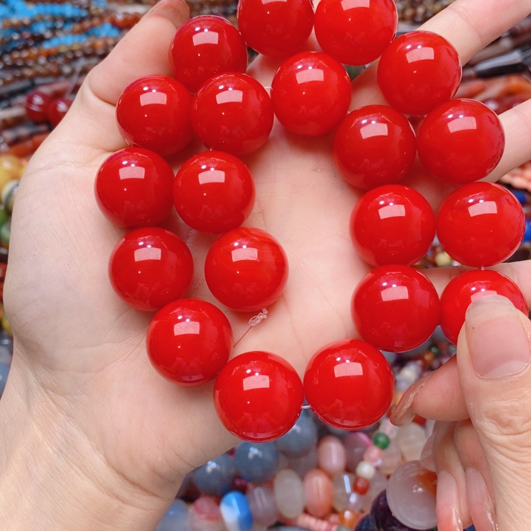 琉璃DIY圆珠一条装散珠