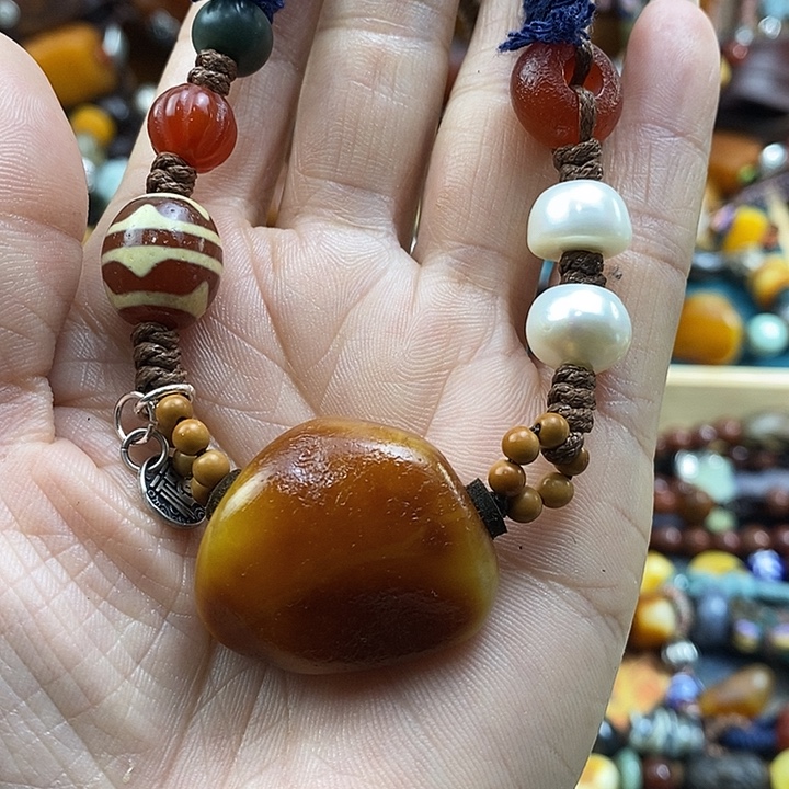 蜜蜡未镶嵌项链项链