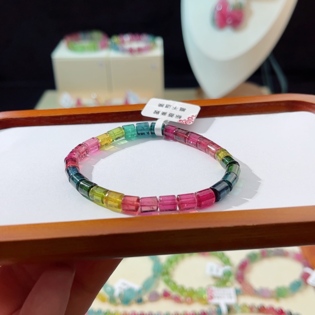 碧玺手串未镶嵌手串