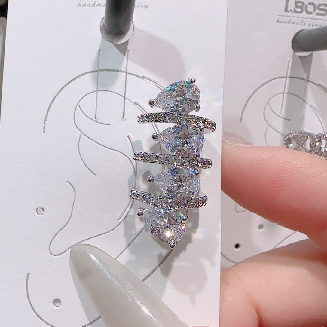 锆石铜合金925银耳环