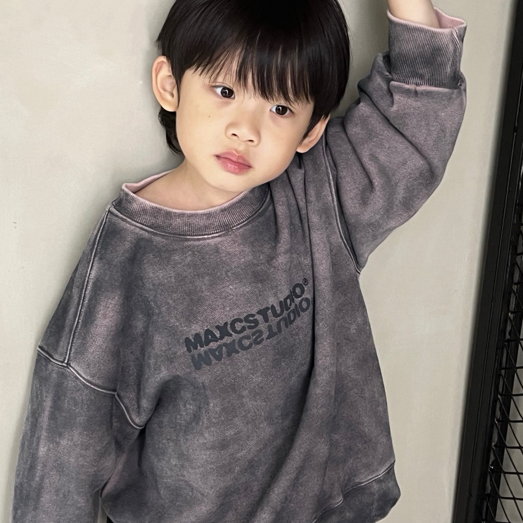 19309高端潮流时尚百搭休闲童装时尚百搭加绒卫衣B13-4-4