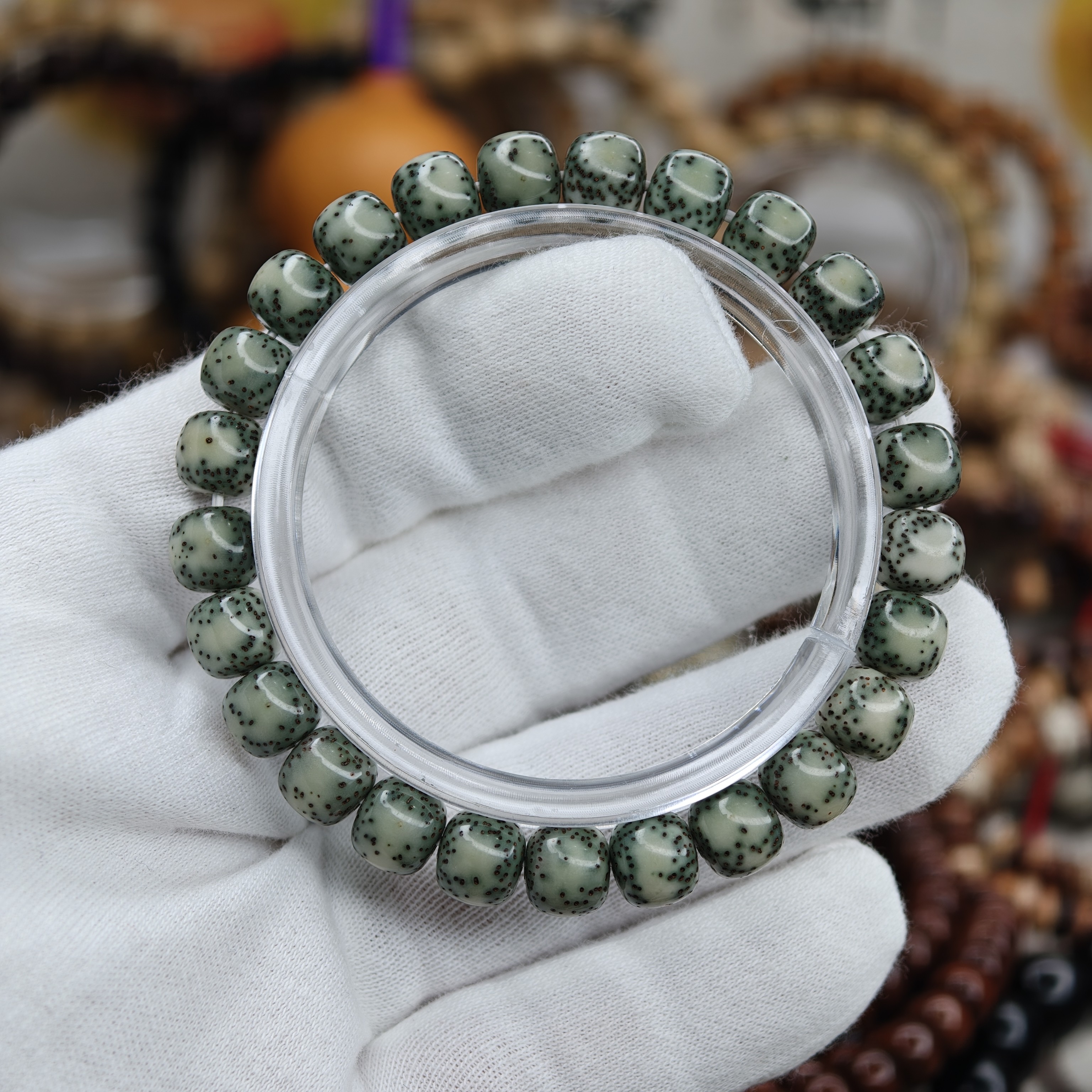 【海南星月菩提】毛感料/石玉糯冰/9*8双留白（ZP251111-1）