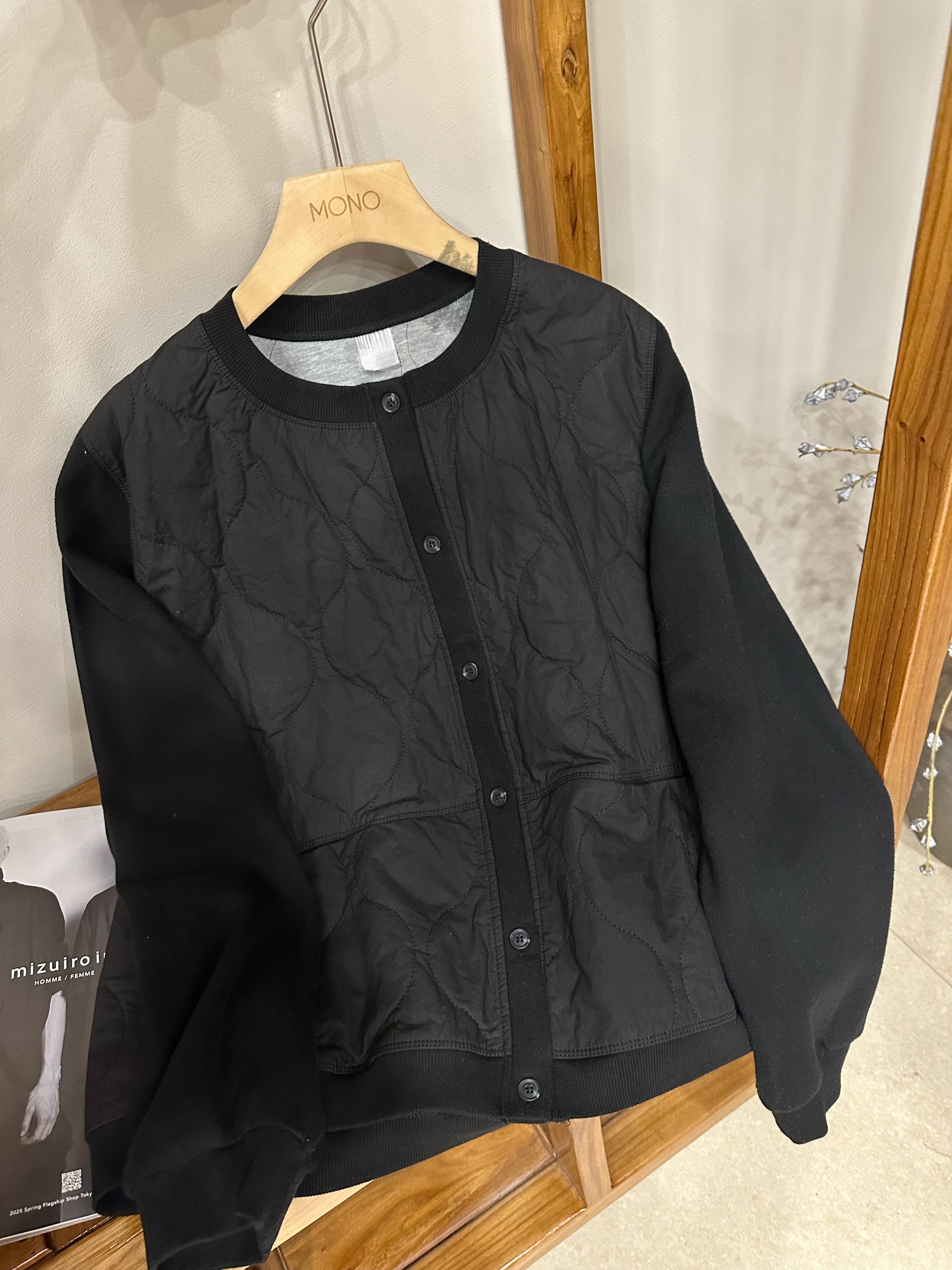  韩国正品/不支持退换/美术馆/拼接菱格薄棉服/1204