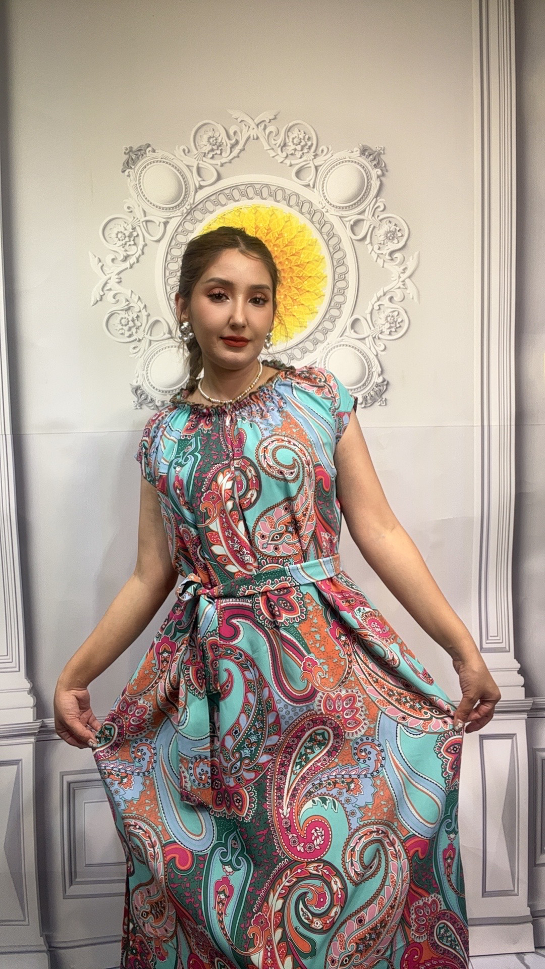 豹纹时尚宽松连衣裙