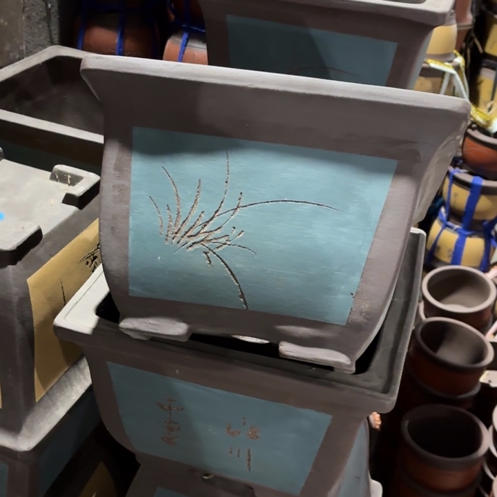 紫砂花盆 120-2。 34-24