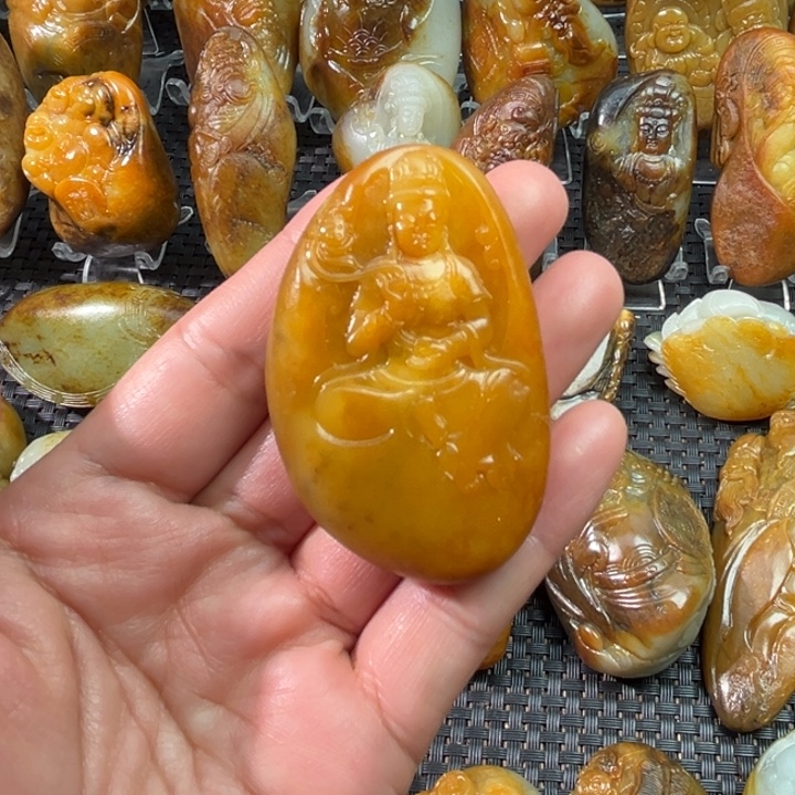 无***道和田玉未镶嵌挂件