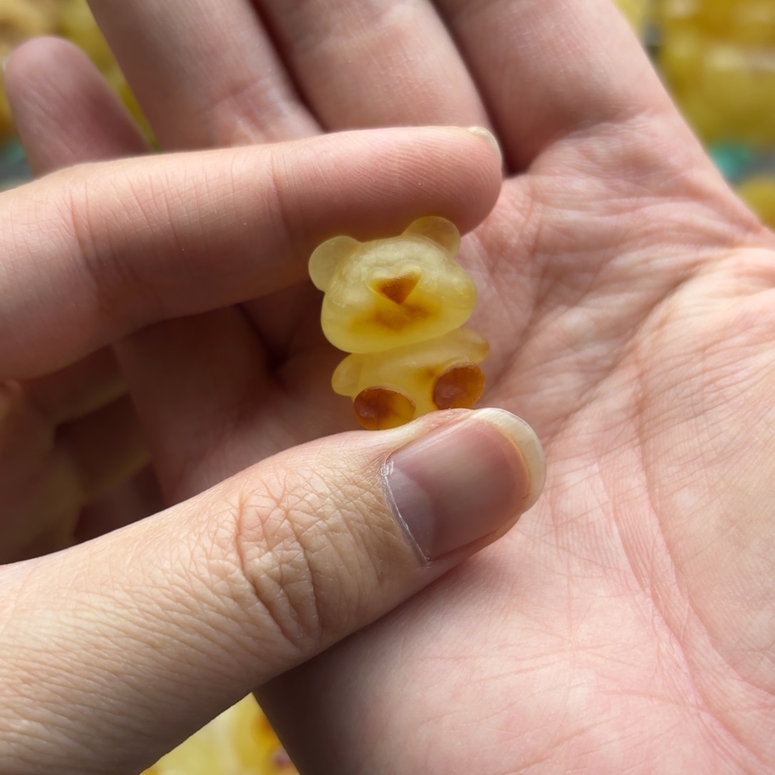 蜜蜡裸石未镶嵌蜜蜡配饰打孔不退换