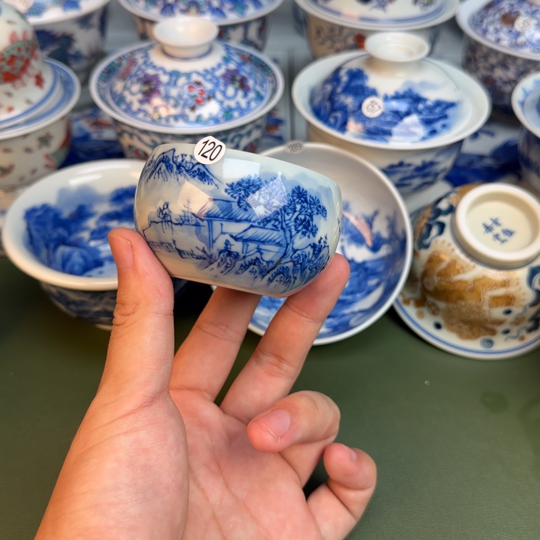 彦祖纯手工手绘茶具120