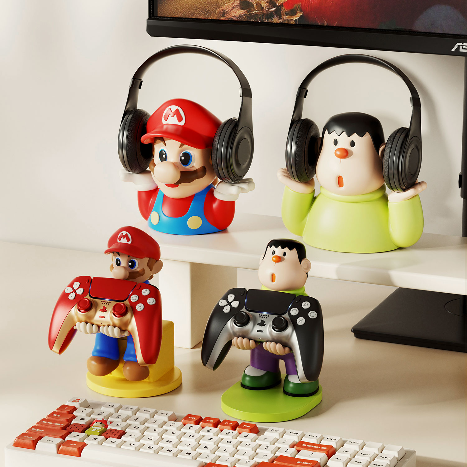 马里奥xbox游戏任天堂手柄支架适用ps4ps5switch电竞手柄支架头