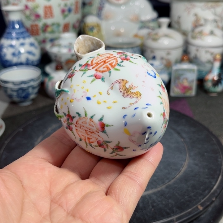 紫砂茶叶罐粉彩8888888888