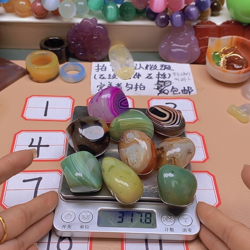 【闪购商品】玛瑙/玉髓颈饰未镶嵌浅***情